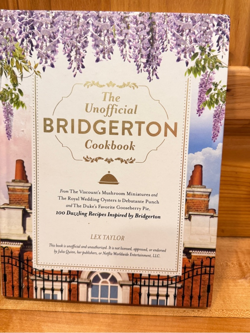 Taylor Bridgerton Cookbook – Cream & Purple Floral Cover